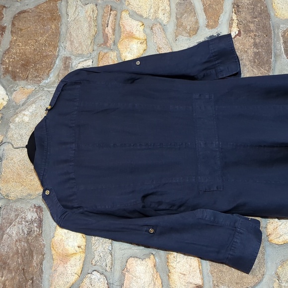 Lauren Ralph Lauren Dark Blue Linen Dress - Picture 7 of 13